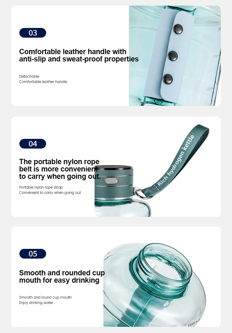 Portable Hydrogen Water Ionizer Bottle
