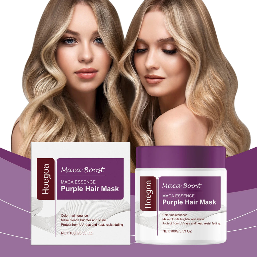 Purple Hair Mask and Shampoo Set for Color Protection