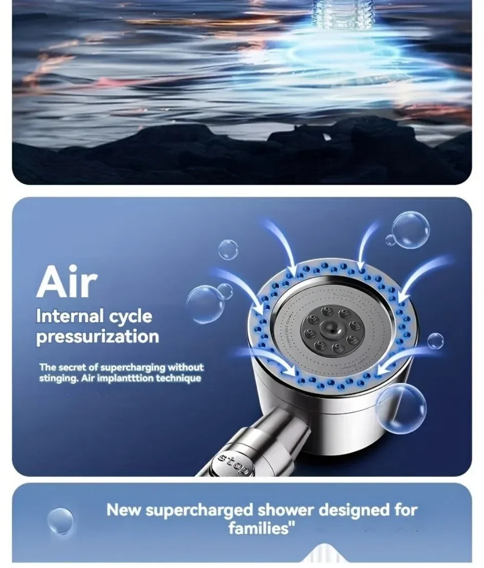 5-Mode High-Pressure Water Saving Shower Head - 10