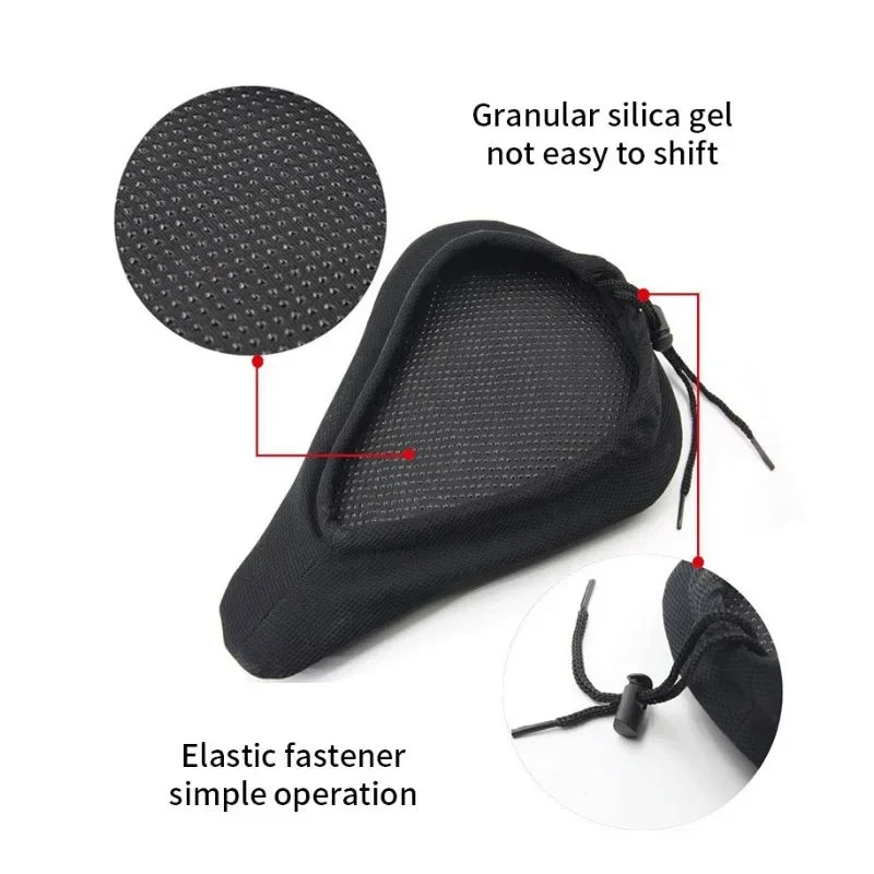 Comfortable Gel Padded Bicycle Saddle Seat Cover - 5