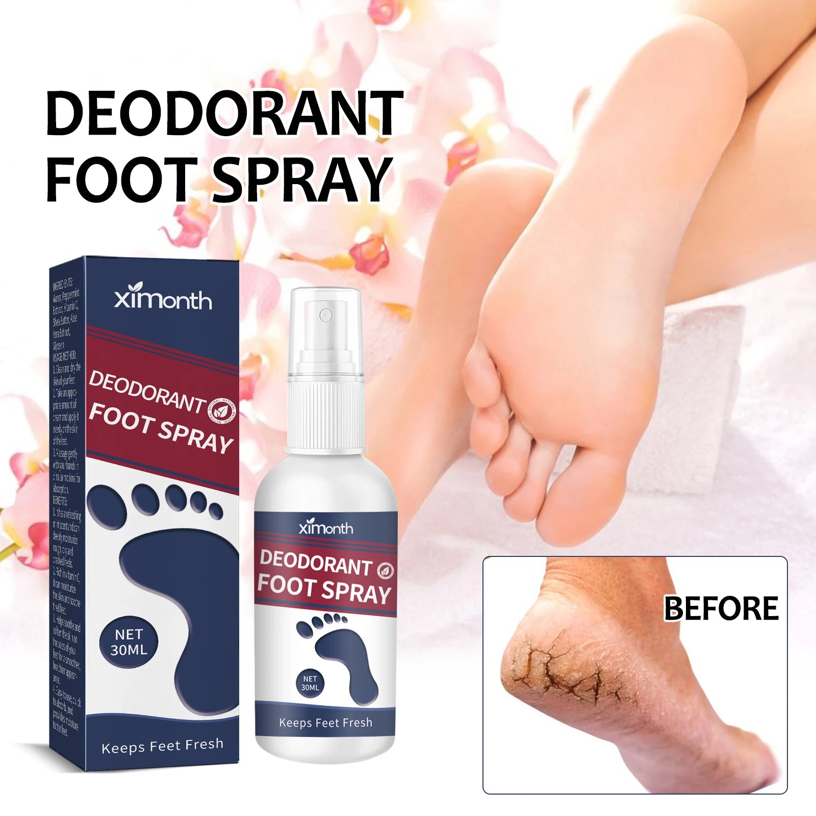 Refreshing Deodorizing Foot Spray for Odor Removal and Dry Skin - 7