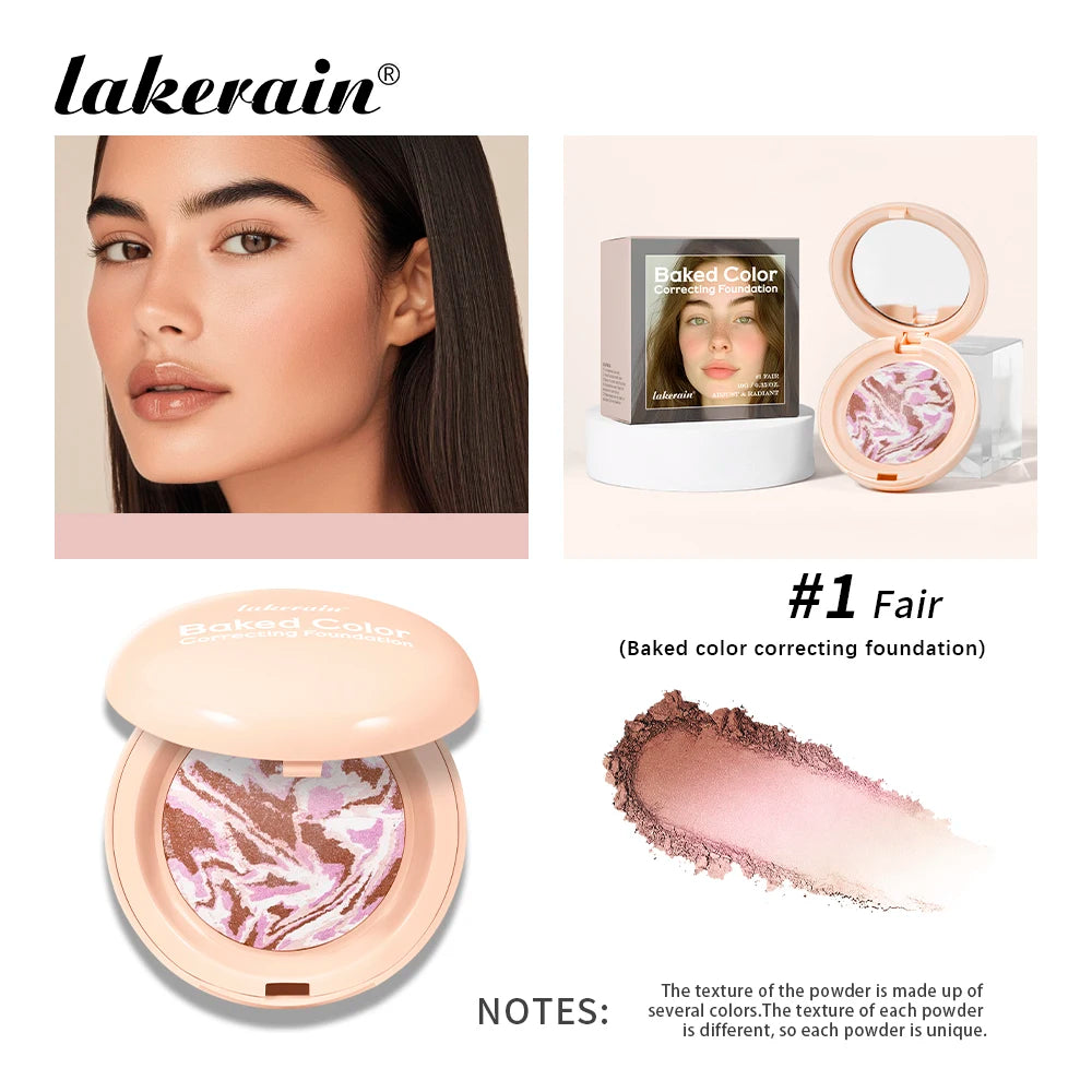 Baked Color Correcting Pressed Powder Foundation