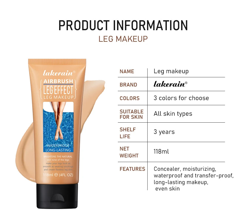 Waterproof Leg Foundation for Flawless Even Skin Tone