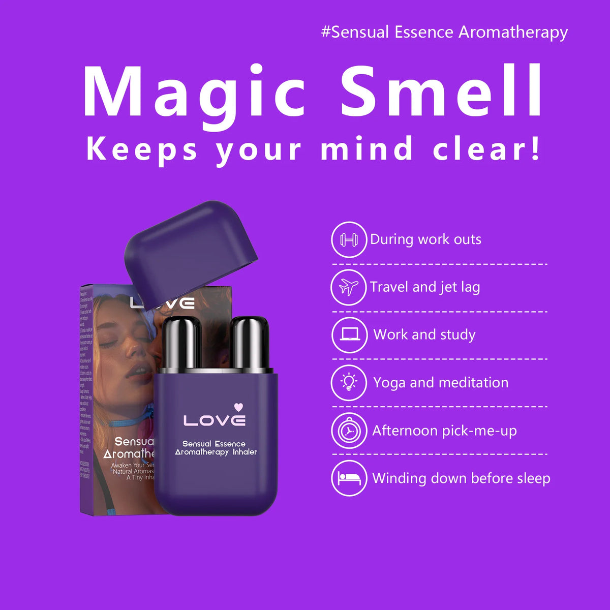 Double Hole Aromatherapy Nasal Inhaler for Energy and Focus