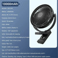 Portable Rechargeable Clip-On Desk Fan with 10000mAh Battery