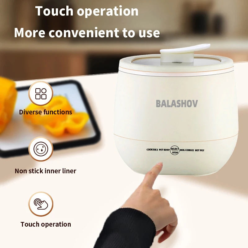 Portable 1.8L Smart Mini Rice Cooker for Small Kitchens and Dorms - 3