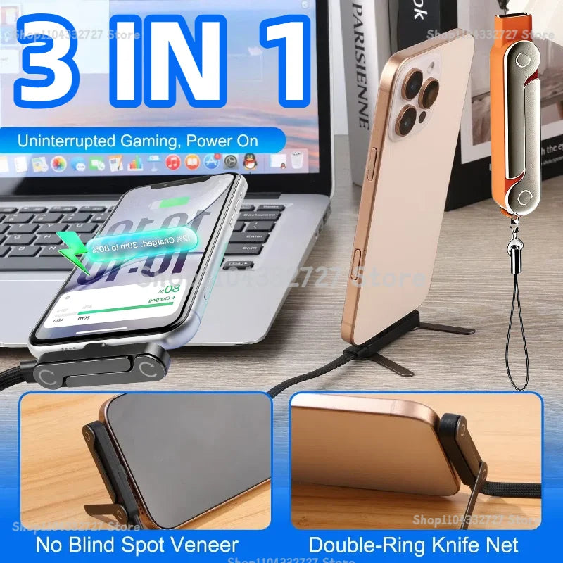Foldable USB-C Charging Cable and Phone Stand