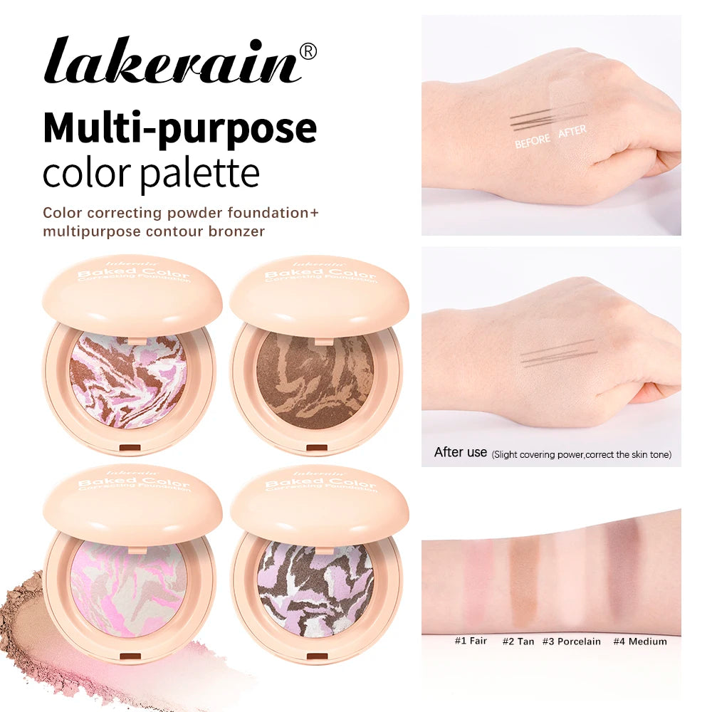 Baked Color Correcting Pressed Powder Foundation