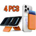 Magnetic Phone Wallet Case with Integrated Stand for MagSafe