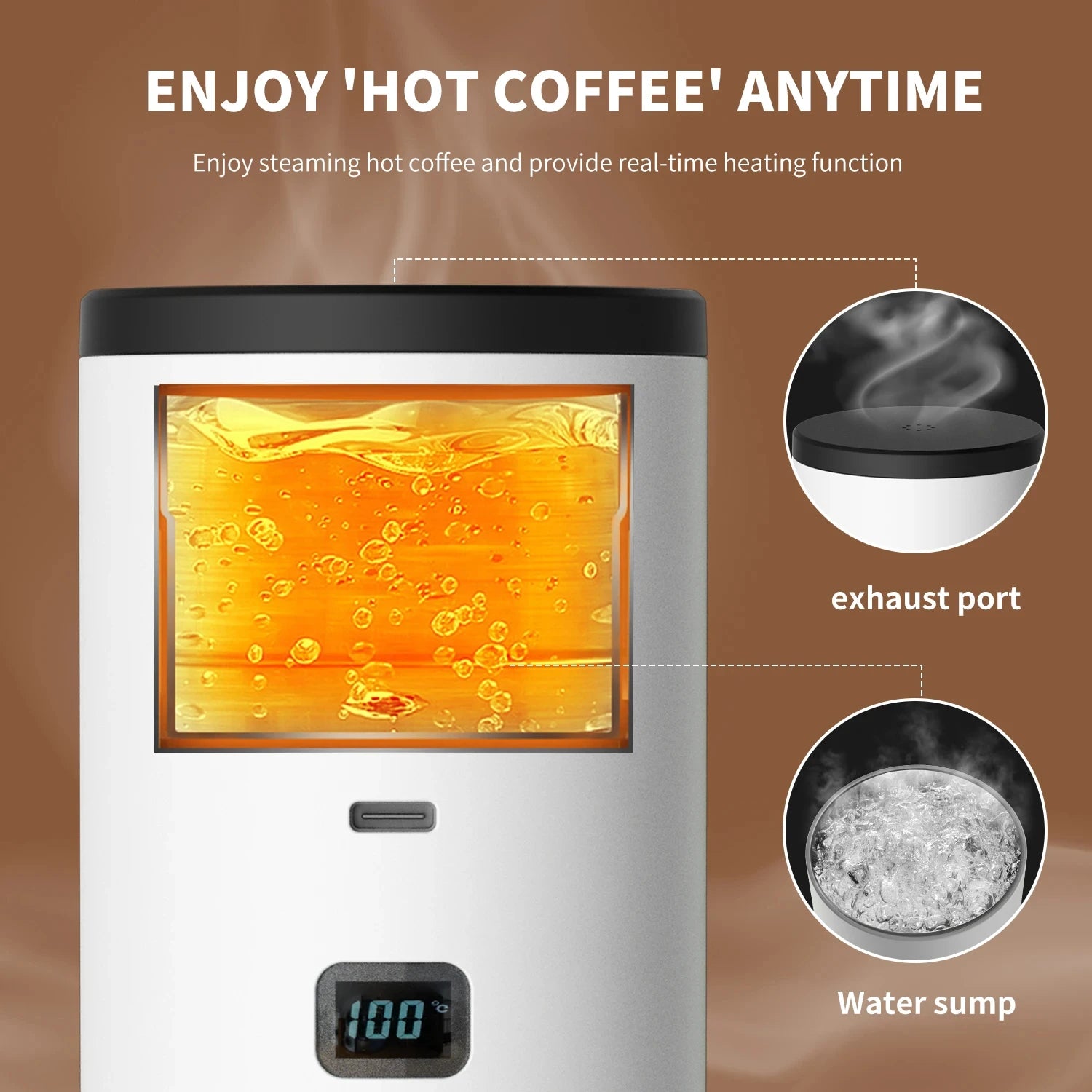 Portable Wireless Electric Coffee Maker for Camping and Travel - 1