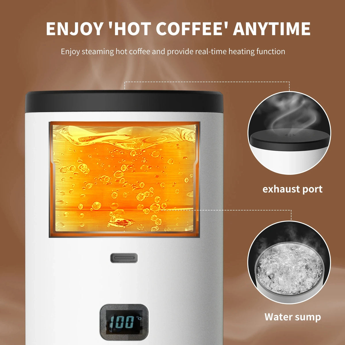 Portable Wireless Electric Coffee Maker for Camping and Travel