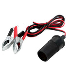 12V Car Battery Clip to Cigarette Lighter Socket Adapter
