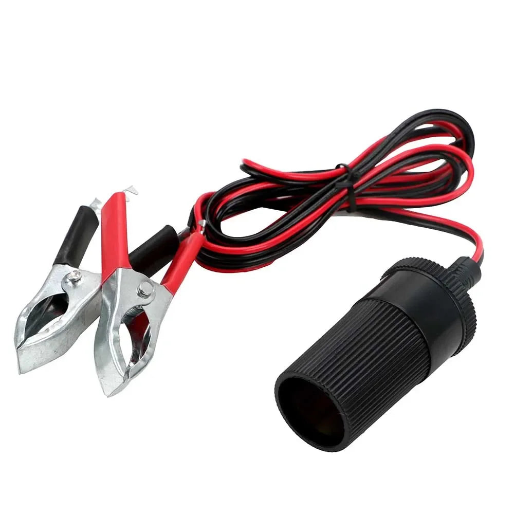 12V Car Battery Clip to Cigarette Lighter Socket Adapter