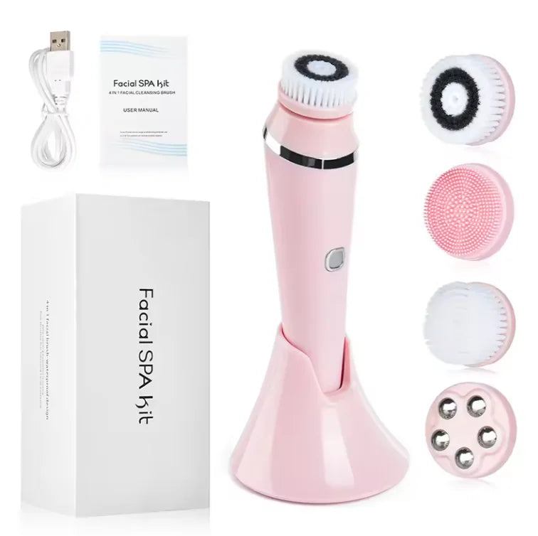 4-in-1 Electric Rotating Facial Cleansing Brush