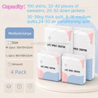 Pump-Free Vacuum Compression Storage Bags for Bedding and Clothes