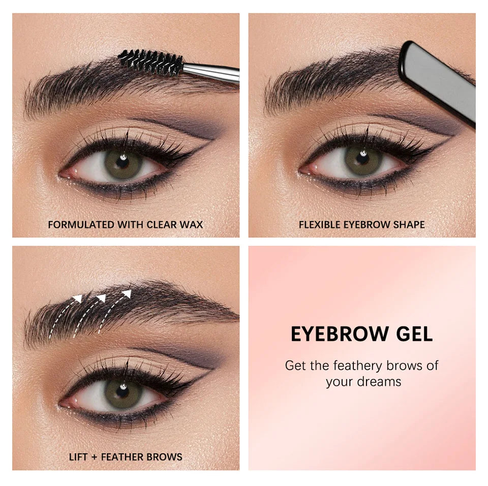 Waterproof 3D Eyebrow Styling Sculpting Gel for Natural Brows