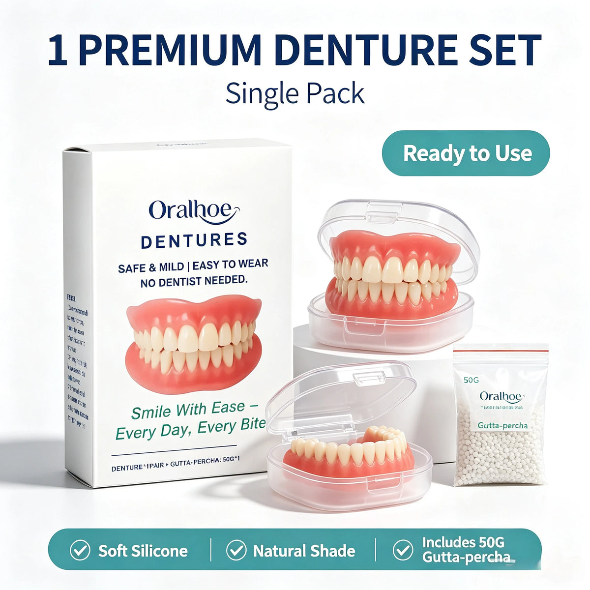 Adjustable Cosmetic Dentures for Instant Smile Restoration