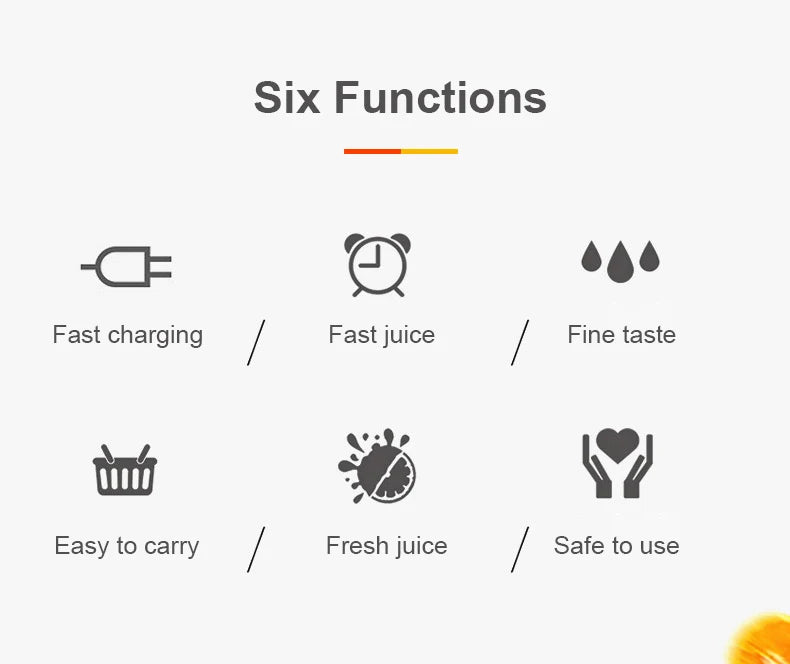 Portable Electric USB Rechargeable Fruit Juicer Blender Cup