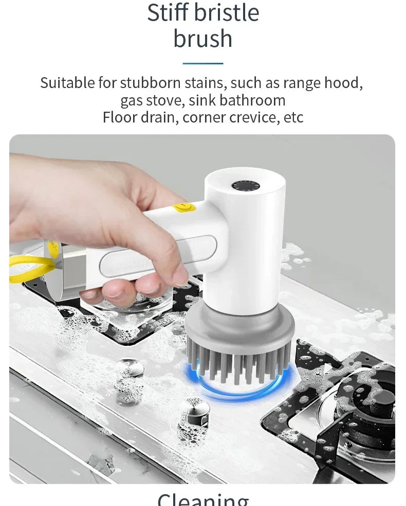 4-in-1 Electric Handheld Power Scrubber for Household Cleaning - 12