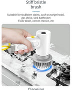 4-in-1 Electric Handheld Power Scrubber for Household Cleaning