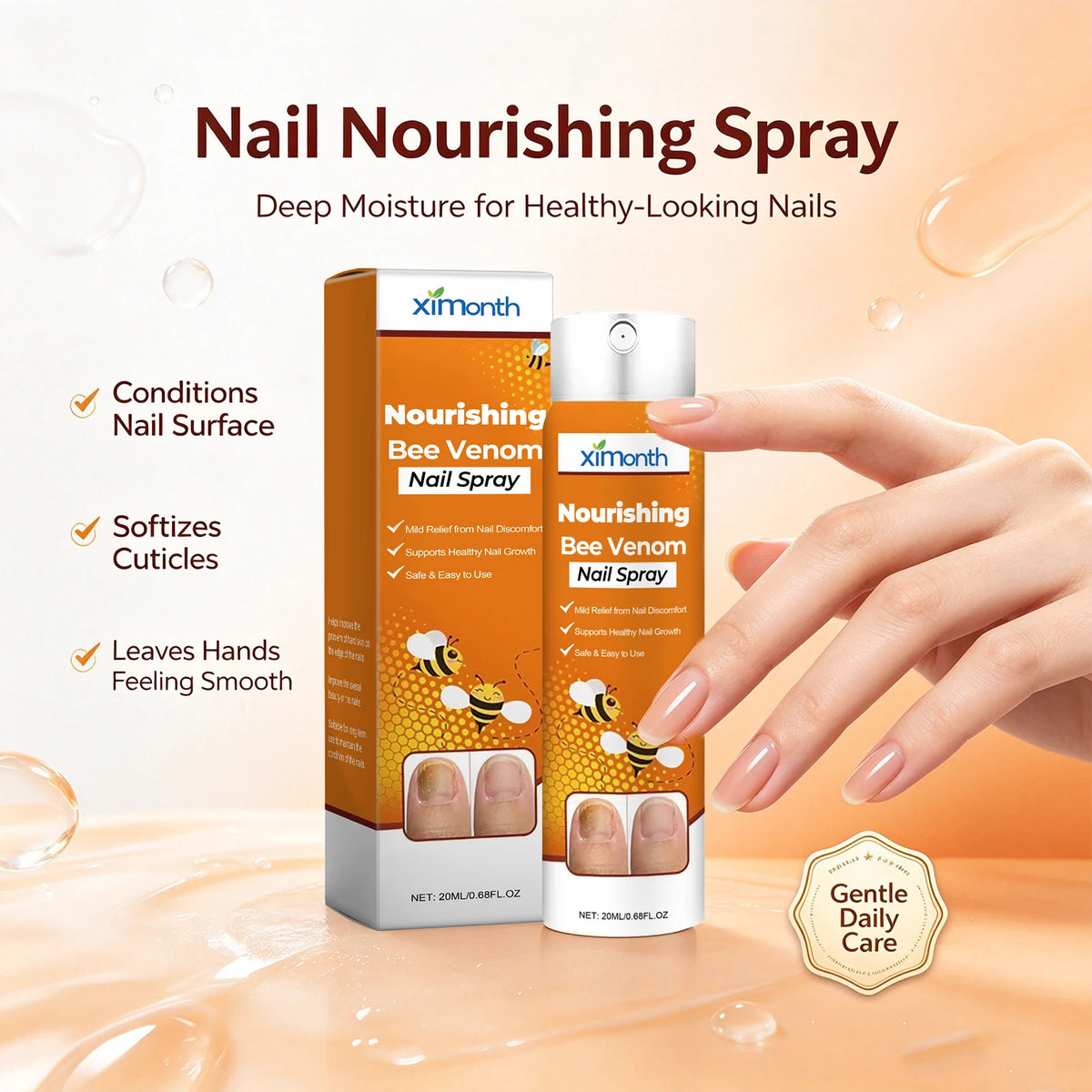 Bee Venom Nourishing Spray for Weak and Damaged Nails