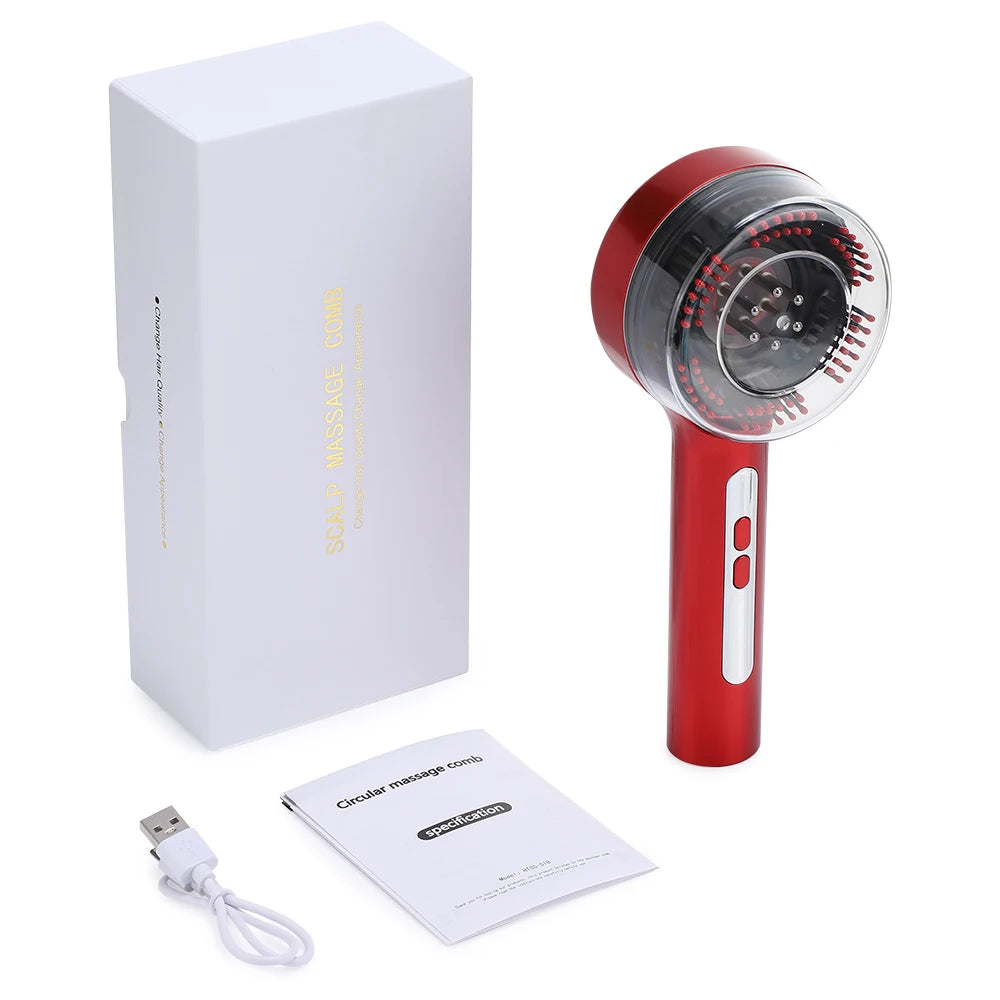 Electric Scalp Massage Comb with Serum Applicator for Hair Growth - 14