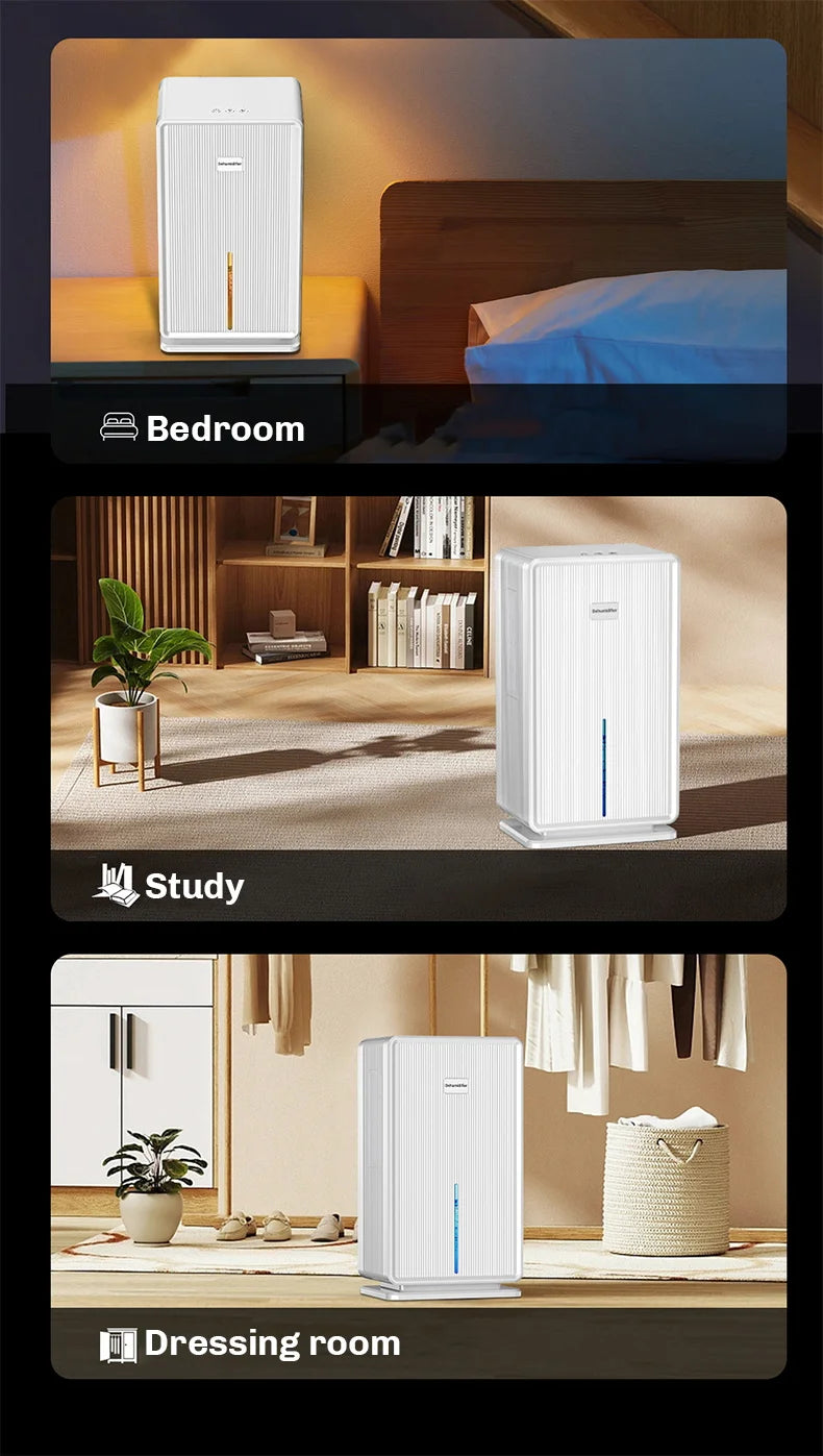 Compact Quiet Electric Dehumidifier for Home and Basement - 10