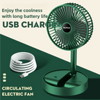 Portable Retractable Folding Desk and Floor Fan