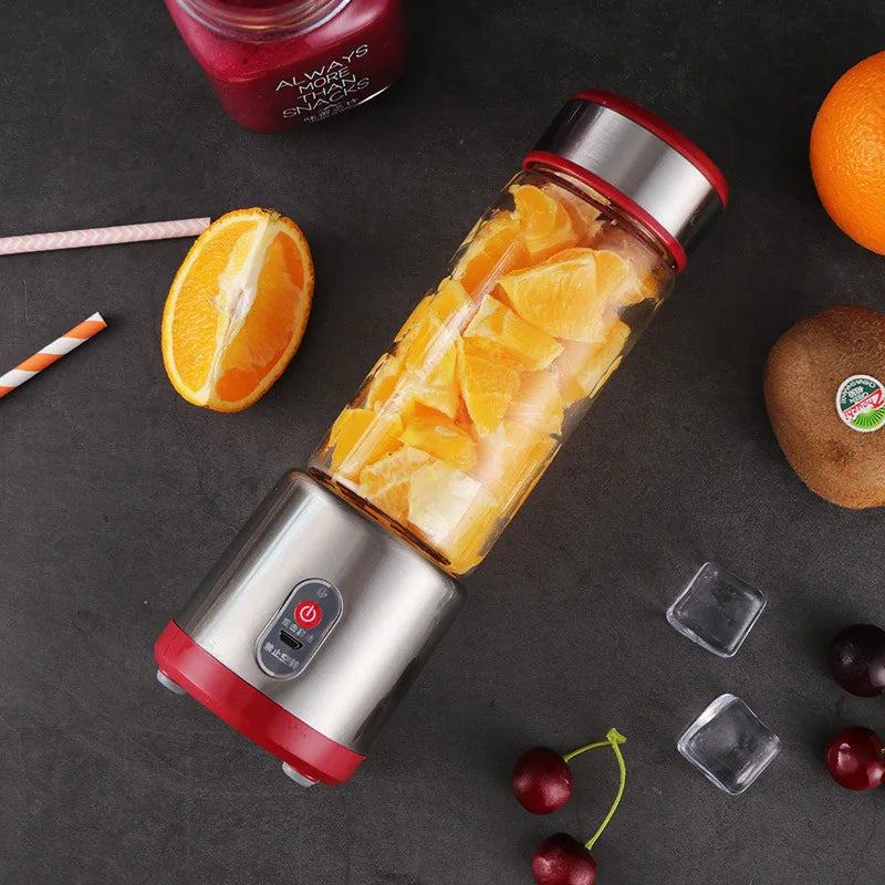 Portable Electric USB Rechargeable Fruit Juicer Blender Cup - 4