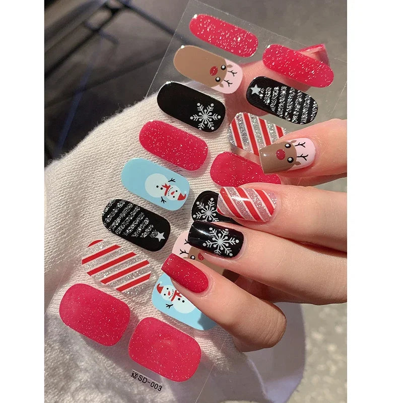 Christmas Snowflake Gel Nail Art Stickers
