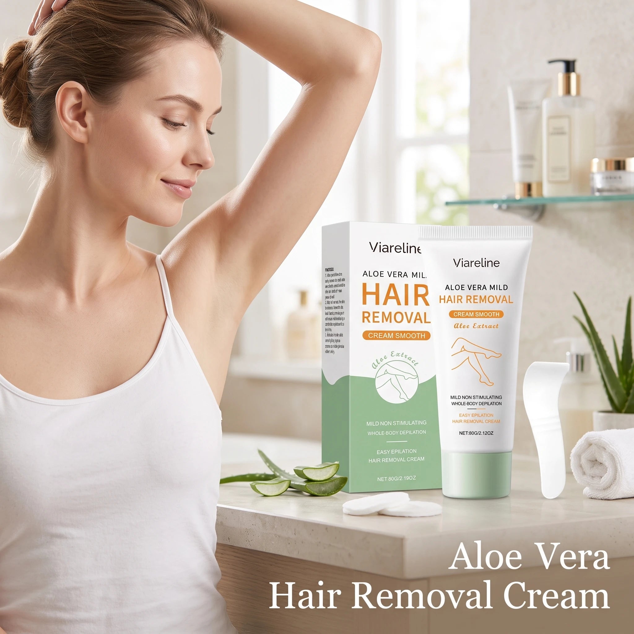Painless Aloe Vera Hair Removal Cream for Whole Body - 5