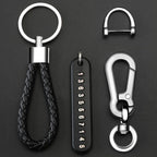 Anti-Lost Phone Number Car Keychain