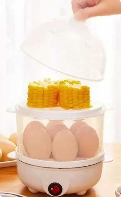 Double Layer Electric Egg Steamer and Food Cooker - 12
