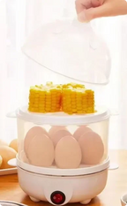 Double Layer Electric Egg Steamer and Food Cooker