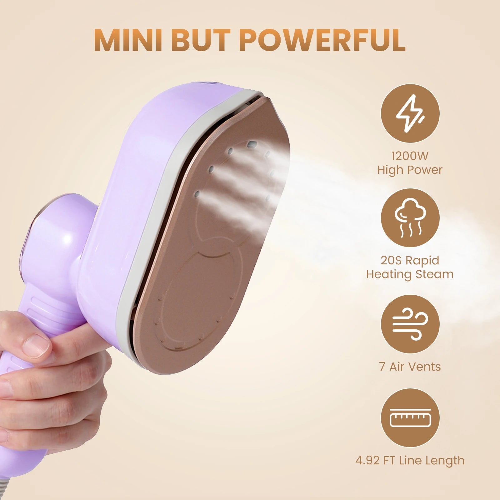 Portable Mini Handheld Steam Iron for Clothes - 3