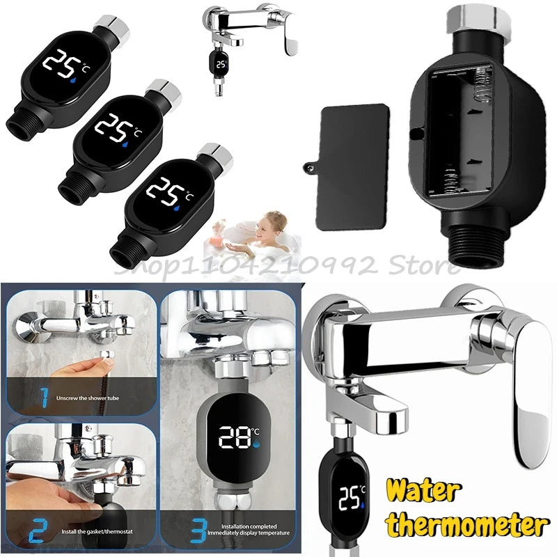 Digital LED Shower Water Temperature Thermometer