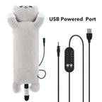 USB Heated Cat Plush Pillow for Period Cramps and Pain Relief
