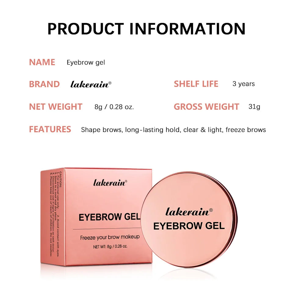 Waterproof 3D Eyebrow Styling Sculpting Gel for Natural Brows