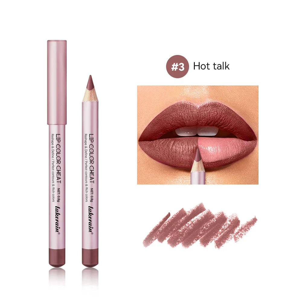 Waterproof Matte Lip Liner Pencil Set for Defined Lips