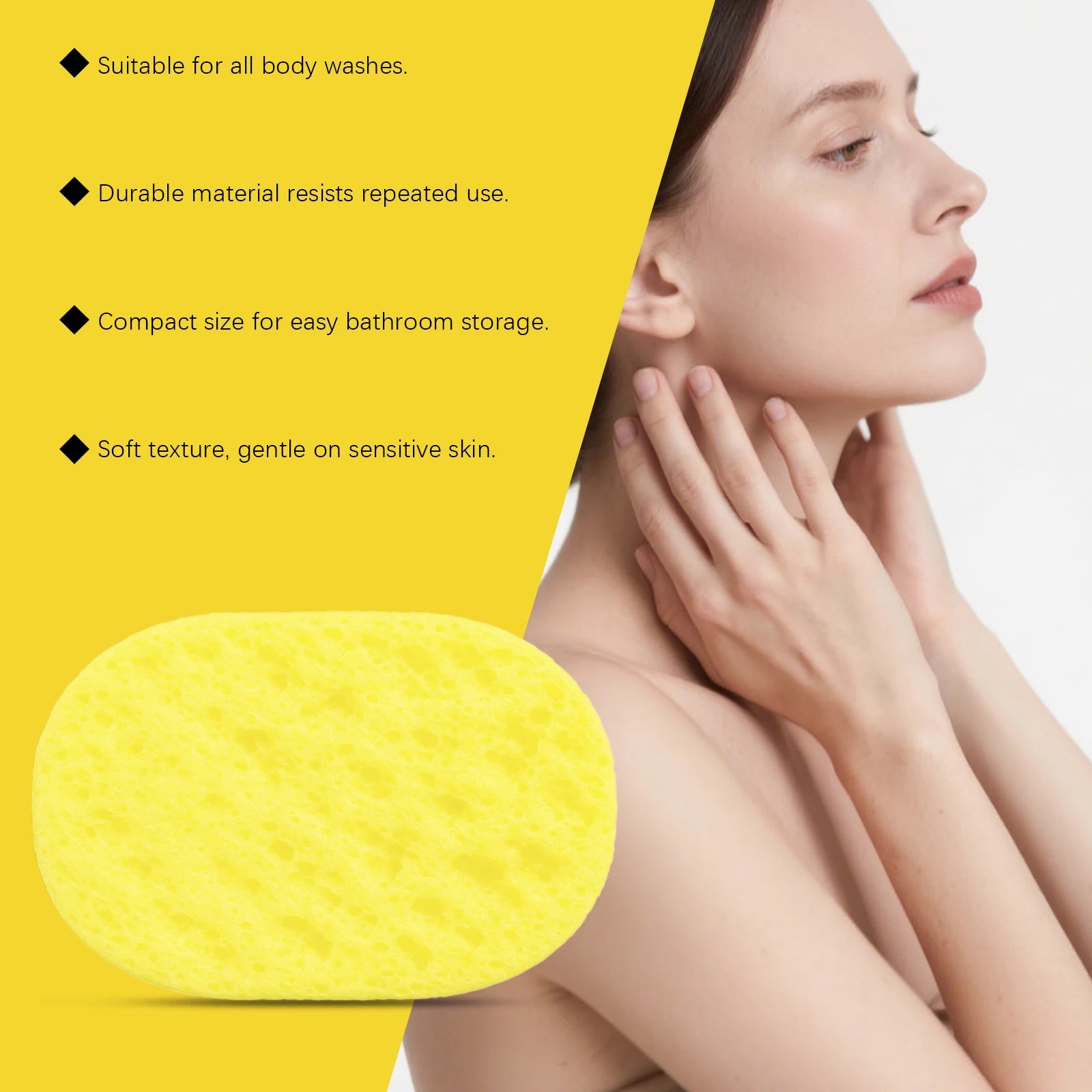 Exfoliating Lemongrass Bath Sponge for Daily Body Cleansing - 6