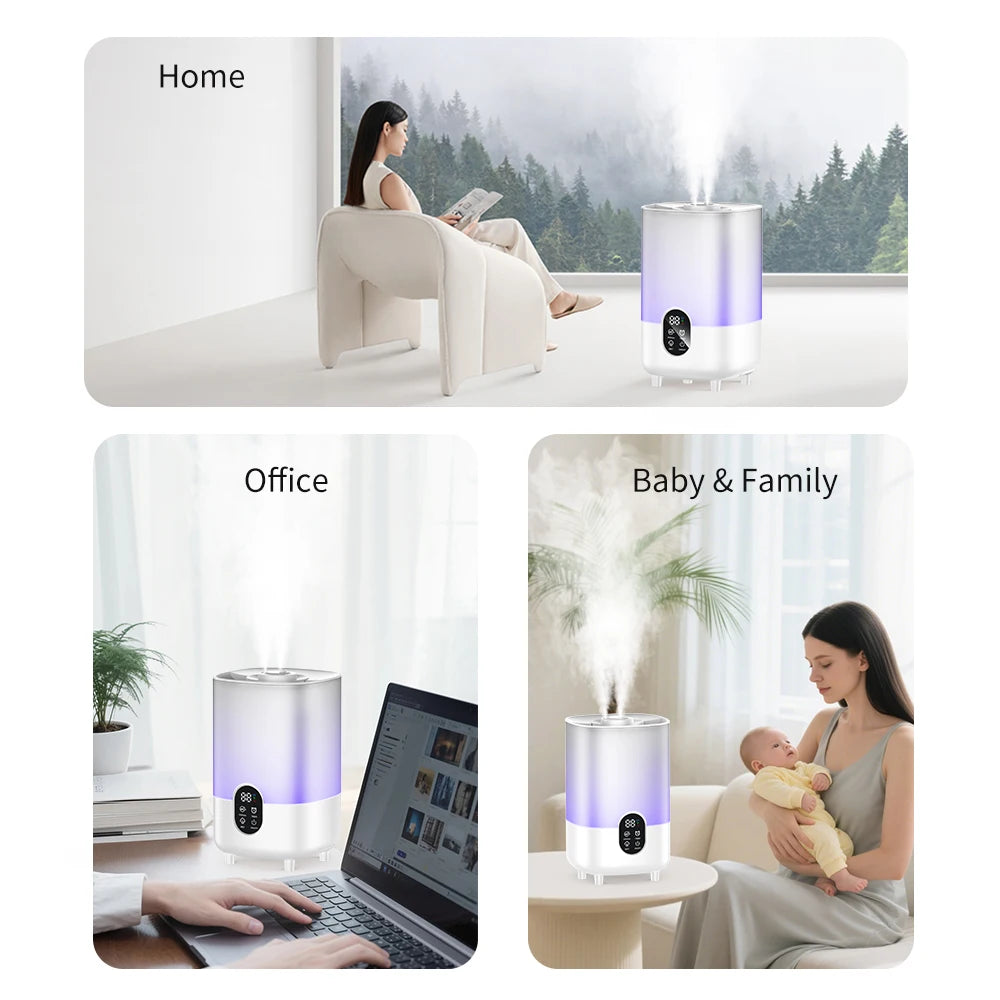 4L Ultrasonic Air Humidifier with Dual Mist and Aromatherapy - 7