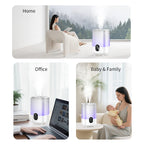 4L Ultrasonic Air Humidifier with Dual Mist and Aromatherapy