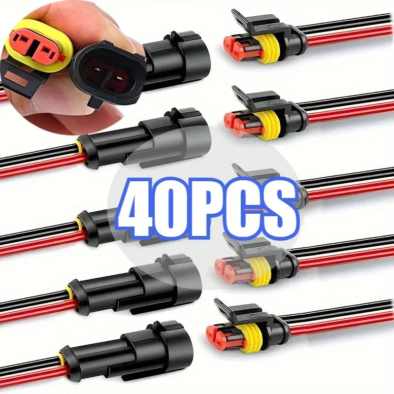 Waterproof Automotive Electrical Wire Connector Kit - 13