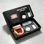 Complete Denture Set with Storage Case and Cleaning Kit