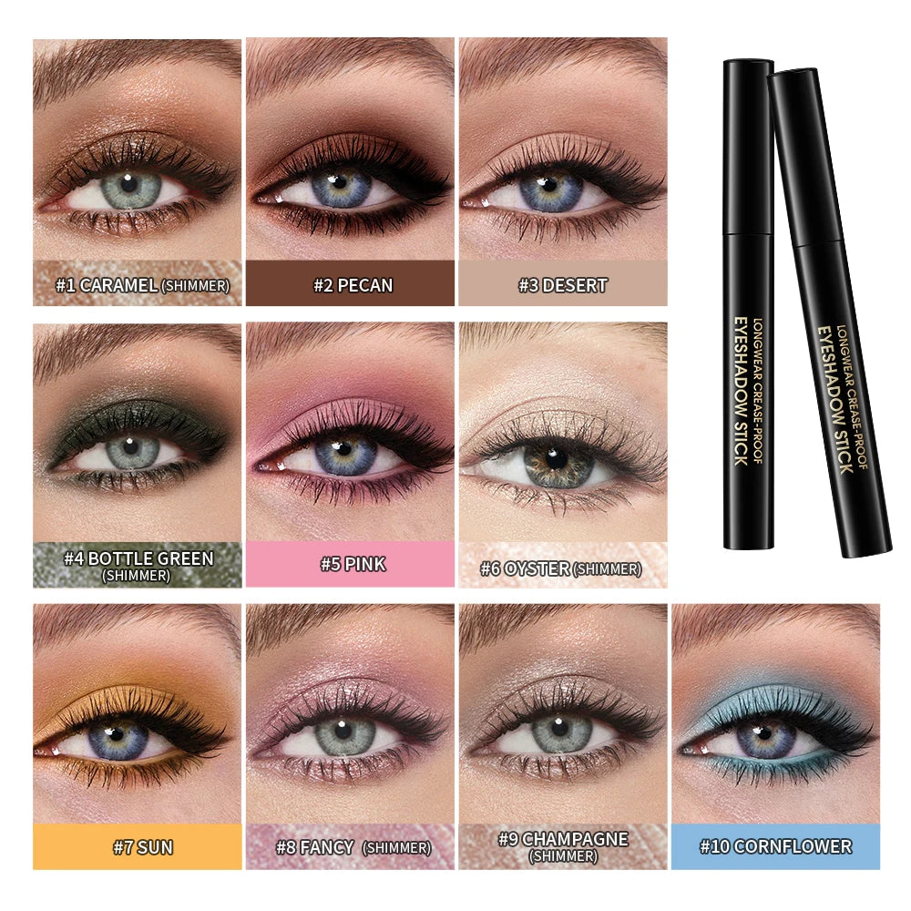 Long-Lasting Waterproof Eyeshadow Stick for Vibrant Eye Makeup