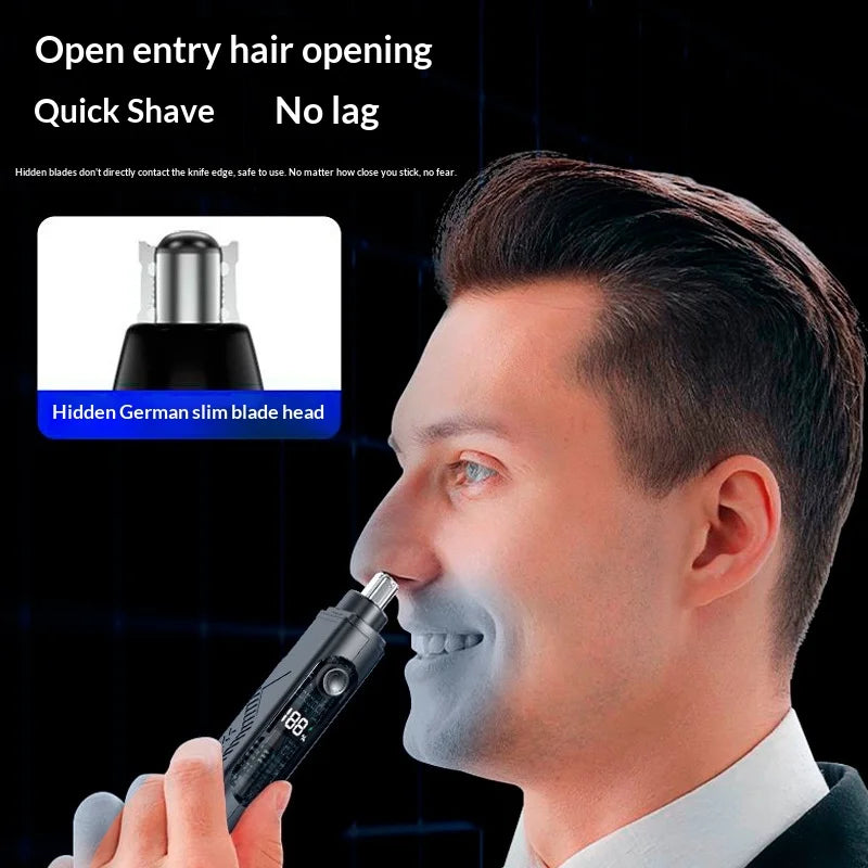 Electric Rechargeable Nose and Ear Hair Trimmer