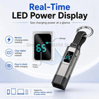 4-in-1 Fast Charging Keychain Cable with Digital Display