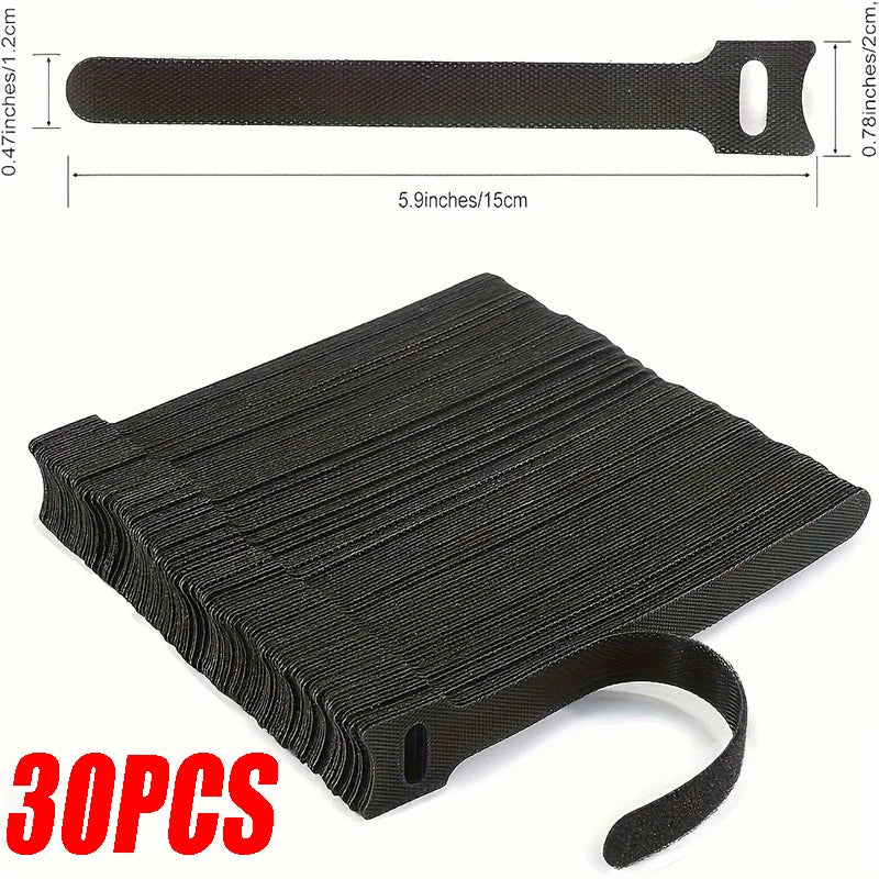 Reusable Nylon Cable Organizer Ties for Cord Management - 9