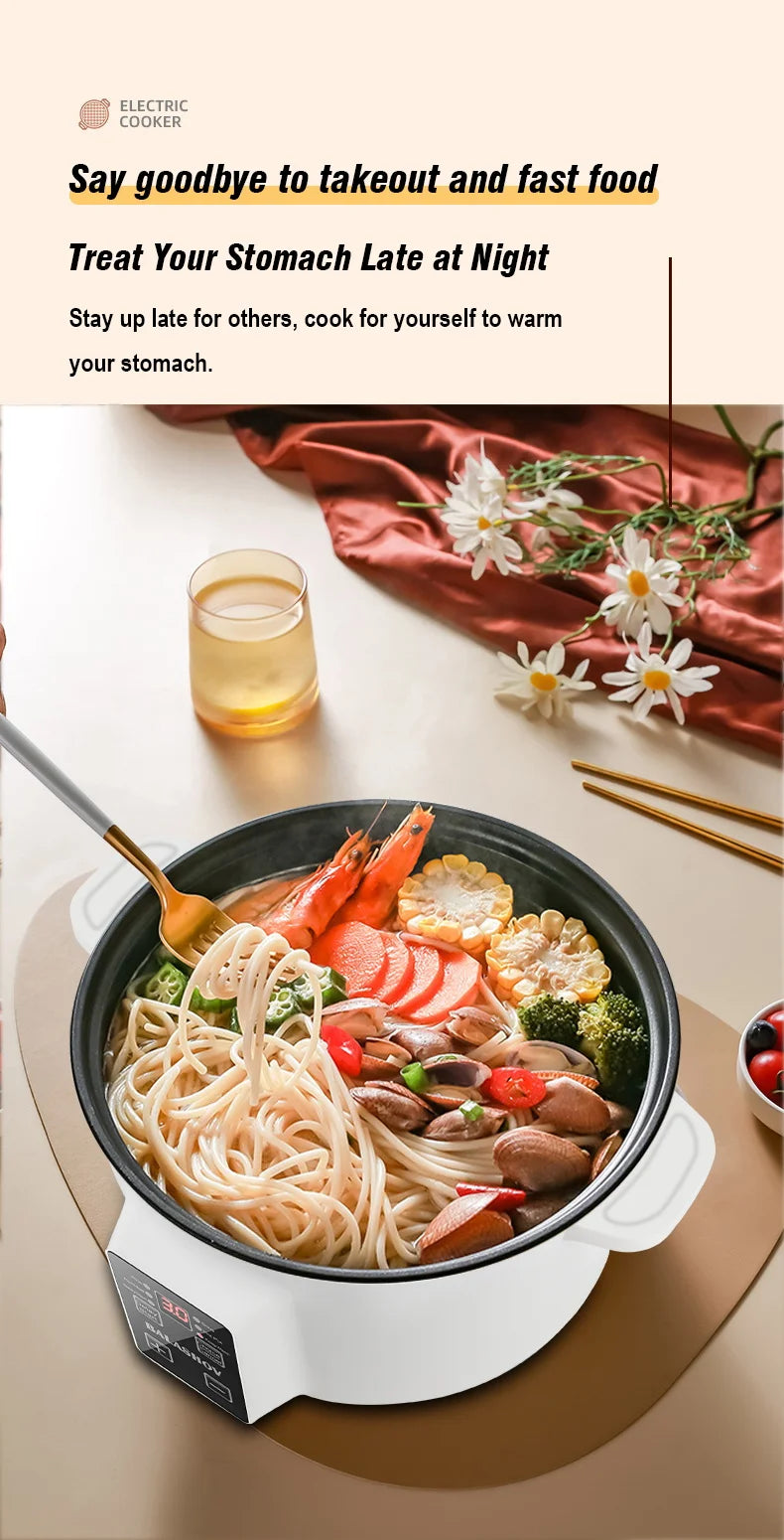 Multifunction 3.5L Non-Stick Electric Hot Pot Cooker - 9