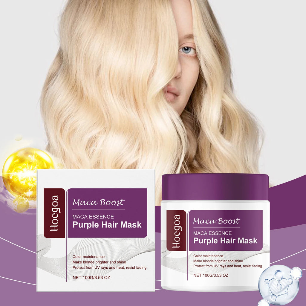 Purple Hair Mask and Shampoo Set for Color Protection